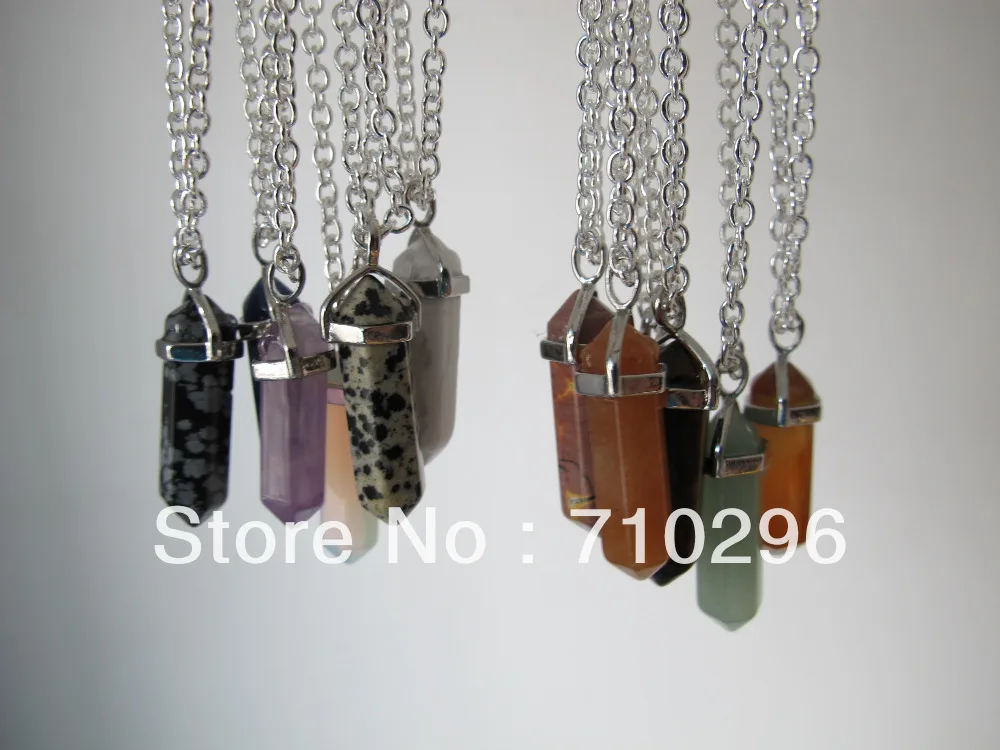 Ожерелье из натурального камня с посеребренным покрытием 10 шт./лот|necklace usb|stone