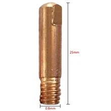 MB 15AK Mig Mag сварочный факел контактные наконечники держатель газовая насадка золото 0,8*25 мм 1 шт