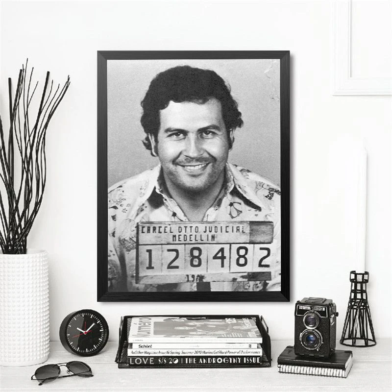 Large-size-Printing-Oil-Painting-Pablo-Escobar-Mug-Shot-1991-Vertical-Wall-painting-Decor-Wall-Art
