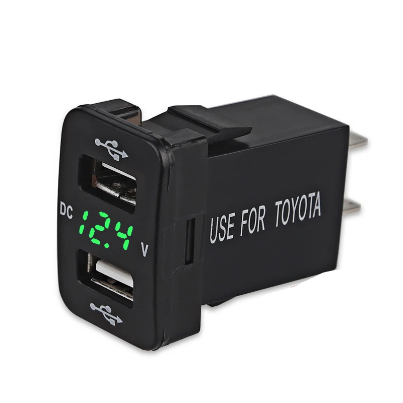 For Toyota Usb Car Charger Adapter Socket Cigarette Lighter Power
