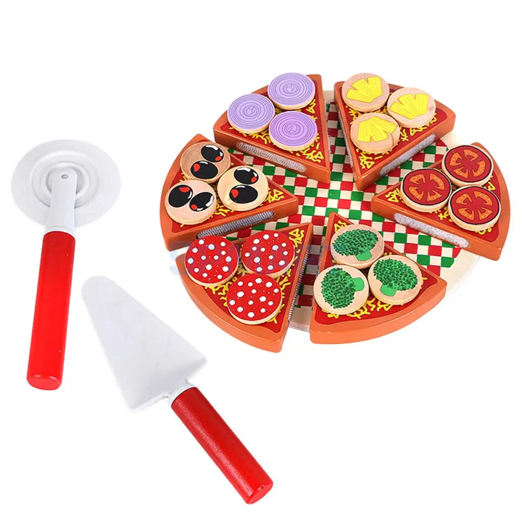 

Cute Magnetic Pizza Vegetables Pretend Play Reusable Kitchen Role Play Kids Toy Interactive Games Realistic Actions