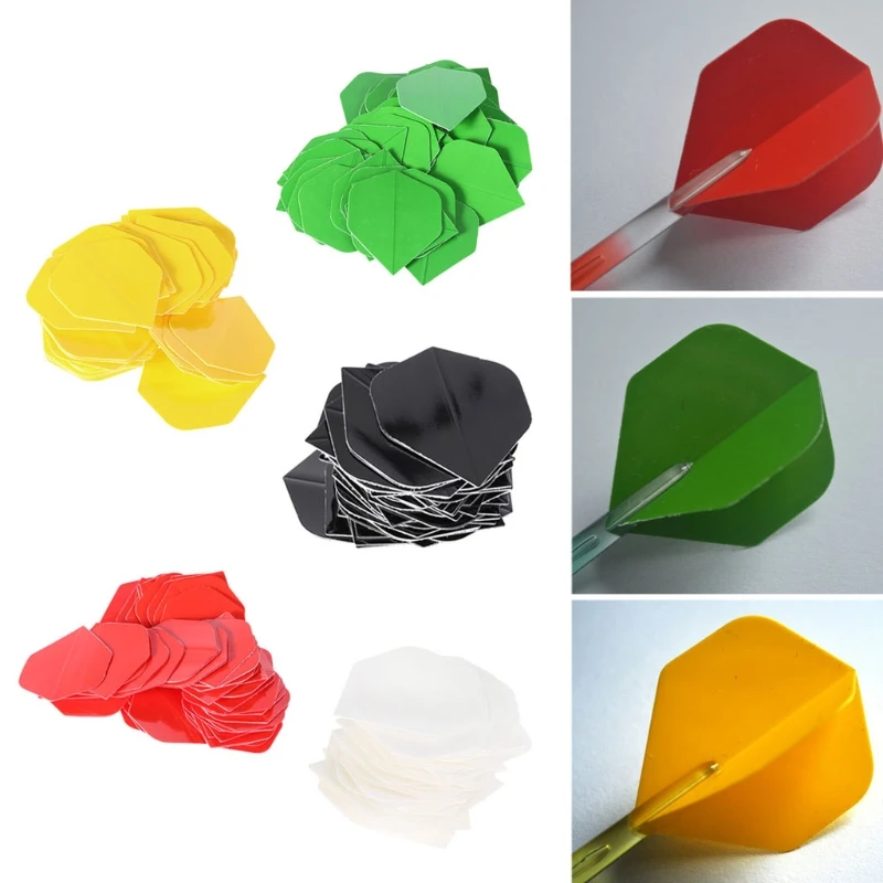 

50pcs High Quality Pure Color Dart Wing Tail Professional PET Darts Flight Fin