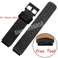 Smart Watchband For Huawei watch Quality Genuine Leather Watch band Mens 18mm Black Strap Huawei Smart watches accessories
