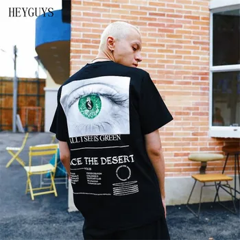 

NAGRI T Shirt Men Eyes Printed Men's Tee Shirts Couple O-neck T Shirt Fashion Hip Hop High Street Tees Summer Streetwear M XX
