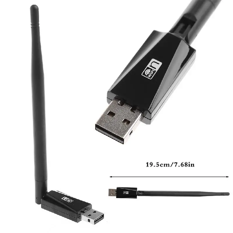 150 Мбит/с 802.11n/g/b USB Сетевая LAN Карта WiFi беспроводной адаптер с 5dBi антенной