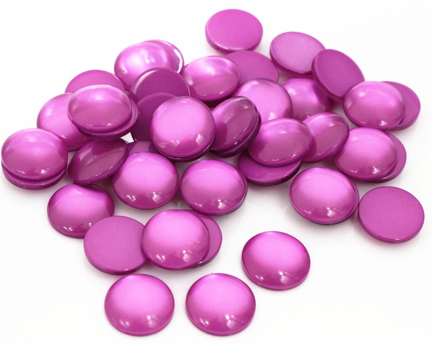 

New Fashion 40pcs 12mm Purple Color Flat Back Resin Cabochons Cameo G7-27