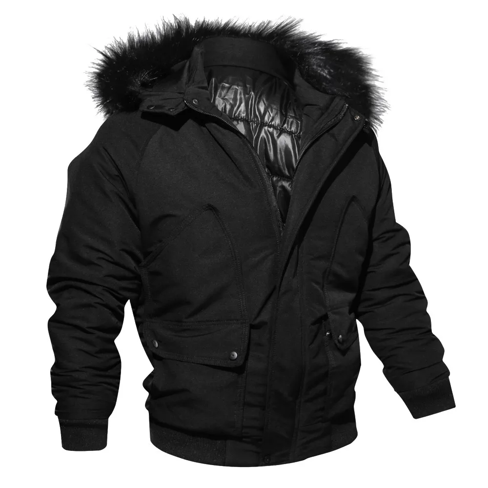 Feitong мужская осенне-зимняя повседневная хлопковая куртка с капюшоном и длинным рукавом, верхняя блузка, мужские теплые зимние парки