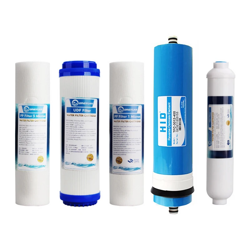 5 Levels Reverse Osmosis Pure Water RO Purifier Filter Element Sets RO+T33+UDFGAC+15 micron PPF ( HID400 GPD RO )Water Filter (1)