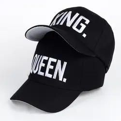 Voron Лидер продаж король королева черный Вышивка Snapback Hat Для мужчин Для женщин пара Бейсболки для женщин Dad Hat Casquette Gorras хип-хоп ВС шляпы
