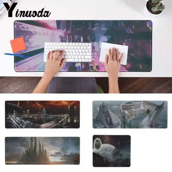 

Yinuoda Your Own Mats Fantasy city Durable Rubber Mouse Mat Pad Free Shipping Large Mouse Pad Keyboards Mat for mouse pad