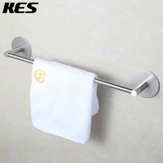 Kes 3m Self Adhesive Towel Bar Wall Mount Brushed Sus 304 Stainless Kes 3m Self Adhesive Towel Bar Wall Mount Brushed Sus 304 Stainless Steel