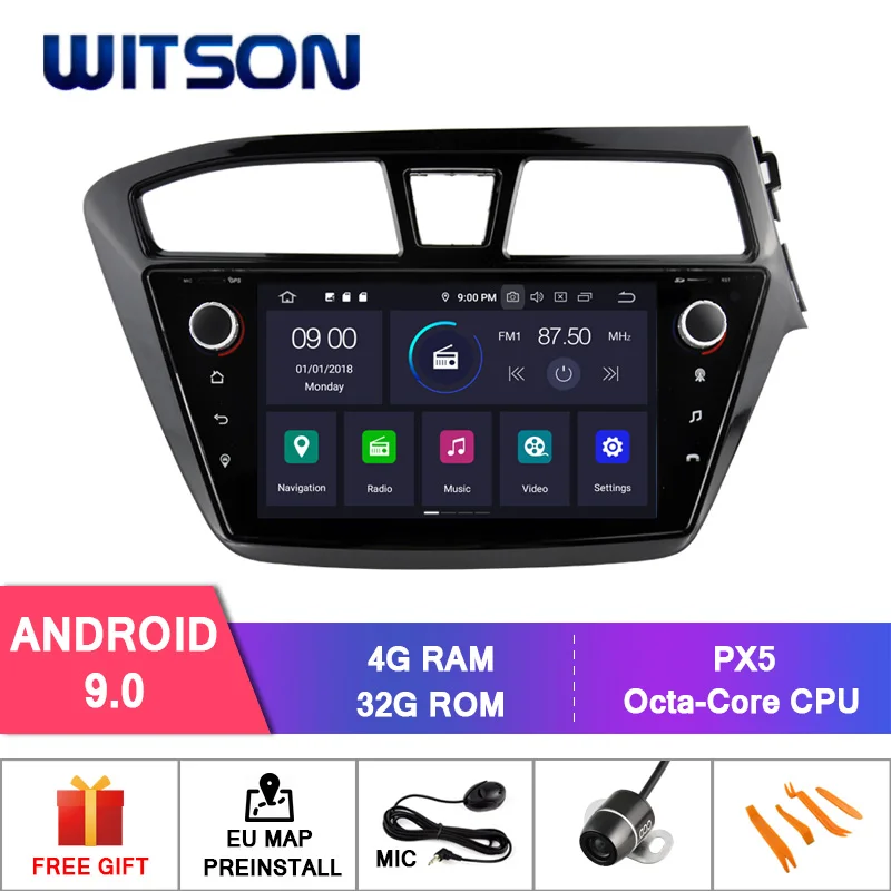 Discount WITSON Android 9.0 Octa core(eight core) PX5 CAR DVD player For HYUNDAI I20 2014-2017 IPS GPS RADIO 0
