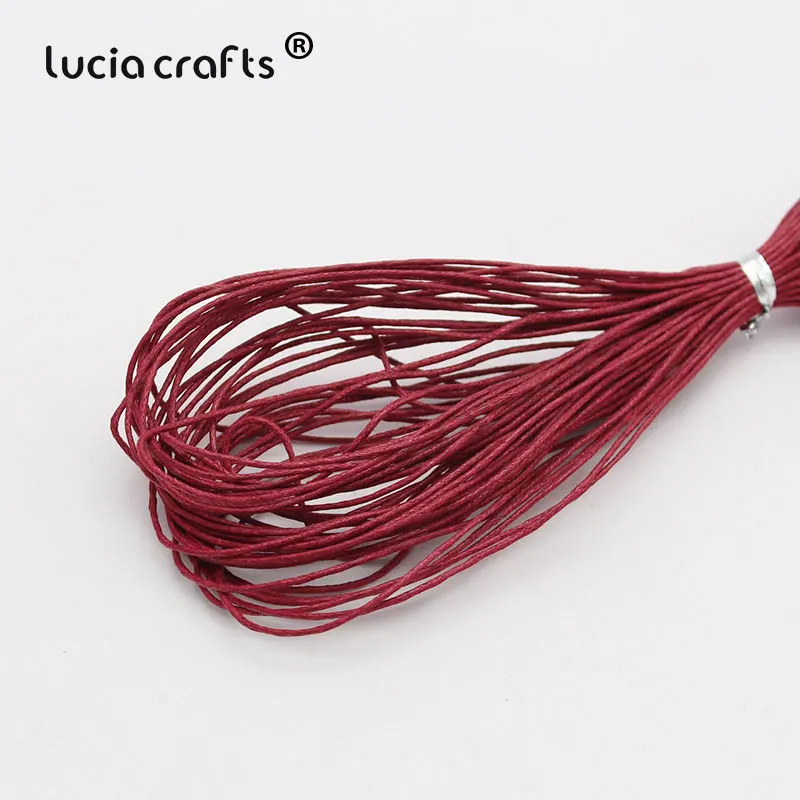 Lucia Crafrts 1 мм вощеная нить хлопковая веревка ремешок ожерелье из бисера ручной