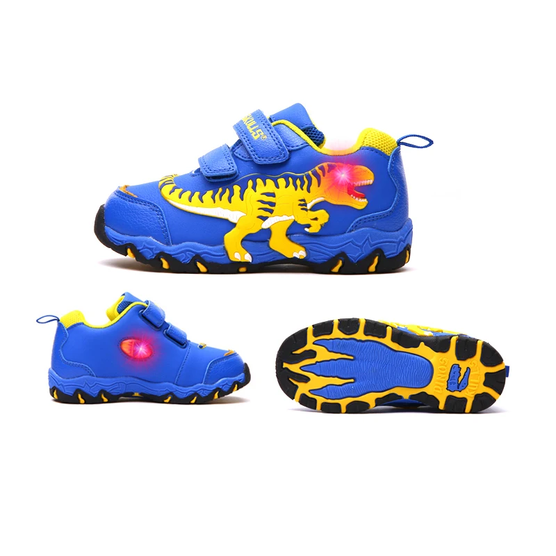 Dinoskulls Children Shoes 3D Dinosaur LED Boys Sneakers Light Up Sport Tennis Kids Trainers 2019 Autumn Baby Boy Shoes Dinoskulls Children Shoes 3D Dinosaur LED Boys Sneakers Light Up Sport Tennis Kids Trainers 2019 Autumn Baby Boy Shoes