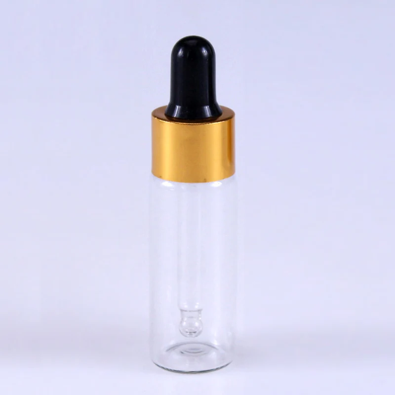 Aluminum Gold-H 50 шт./лот 15 мл Мини бутылки эфирного масла стеклянный флакон духов макияж портативный масло для ароматерапии со стеклянной капельницей - Цвет: Aluminum Gold-H
