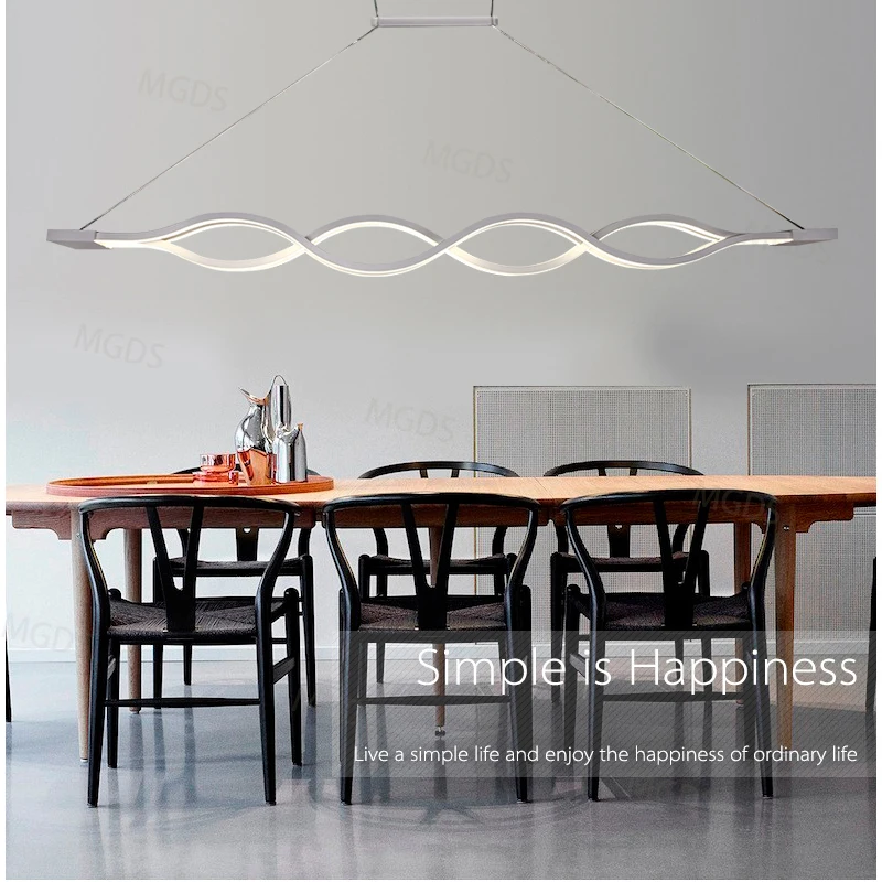 

Modern led pandent lights for lampada led parlor bedroom Elegant soft linear design with textured life led strip pendant lamp