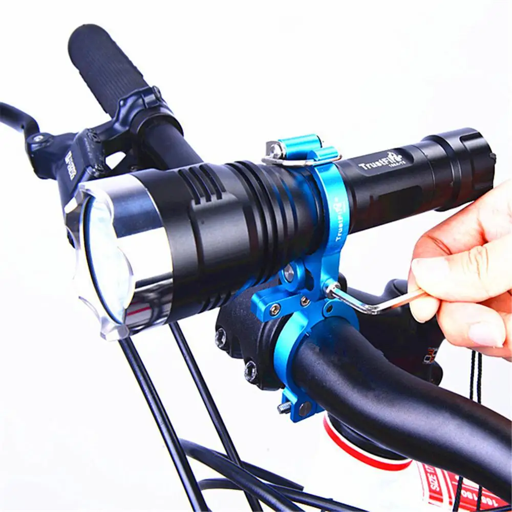 

Bicycle Flashlight Mount Holder, MTB Bike Handlebar Clip Front Light Bracket, 360°Cycling LED Torch Clip
