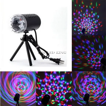 

6W 9W Mini RGB Projector Crystal Magic Ball Stage Lighting Effect Lamp DJ Club Light US/EU LED Stage Light Bar Party Disco Decor