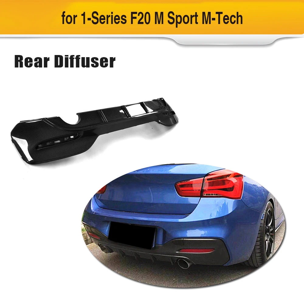 

Rear Bumper Lip Diffuser for BMW F20 M Sport 120i Hatchback 2 Door 4 Door 1 Series 2016 2017 2018 Carbon Fiber Diffuser Spoiler