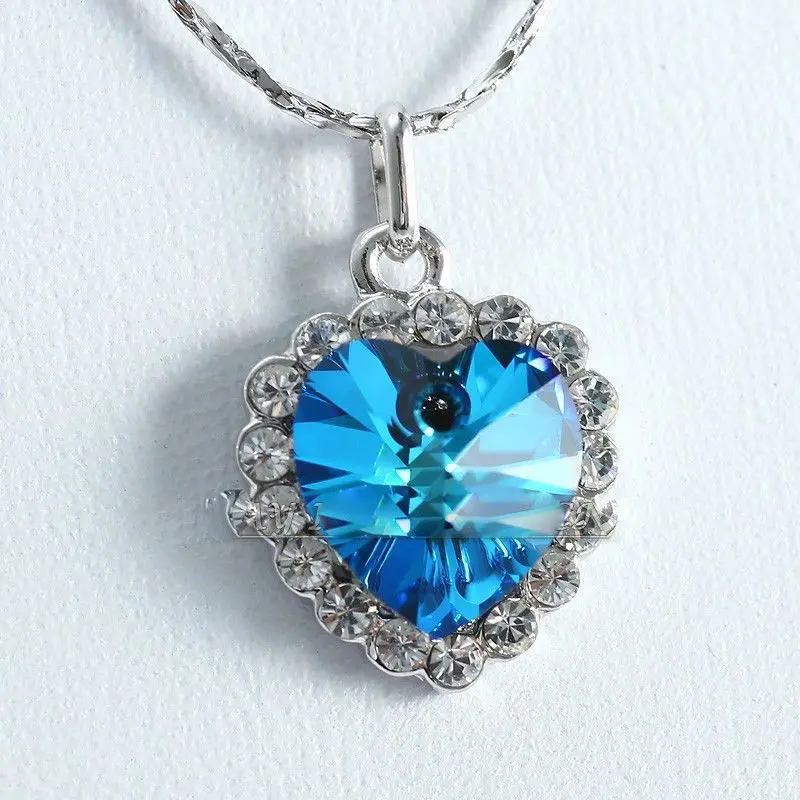 

Heart Of Ocean' Fashion Necklace Pendant 18KGP Crystal 5.27