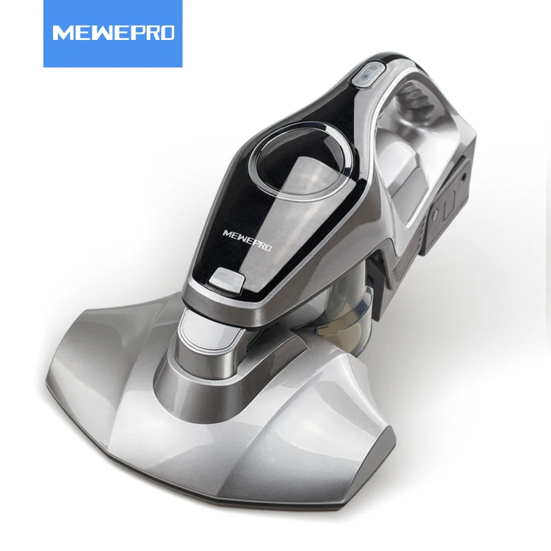 

MEWEPRO Silver Handheld Vacuums Cleaner Cordless Aspirator for Home stofzuiger with Acarid-kiling Brush BV003A
