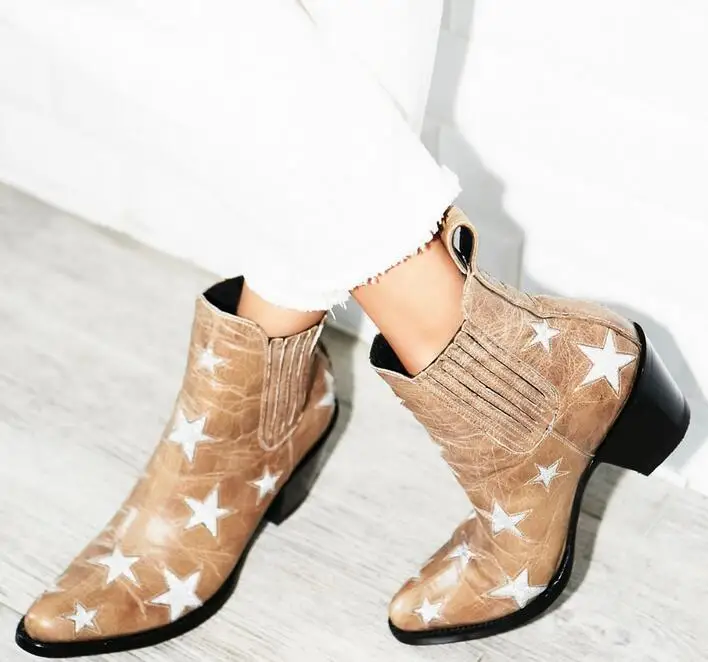 cowboy style ankle boots