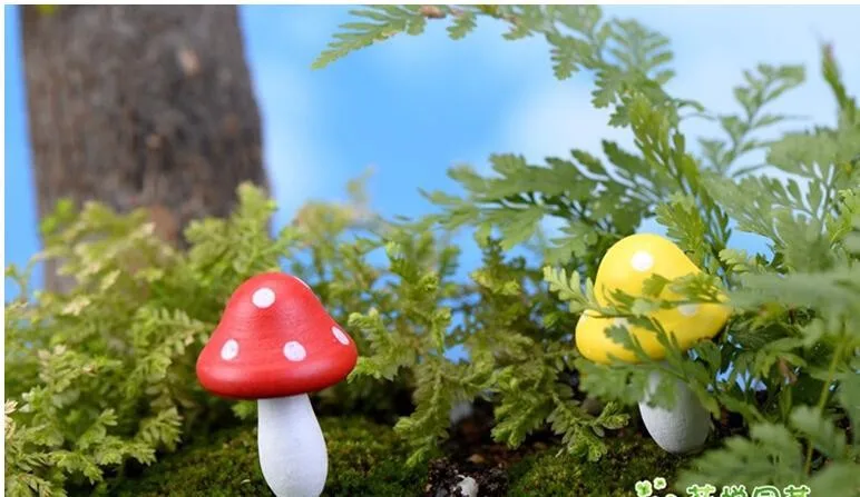 2 шт./лот Деревянный Гриб, ландшафтное украшение и детские игрушки, имитация растения