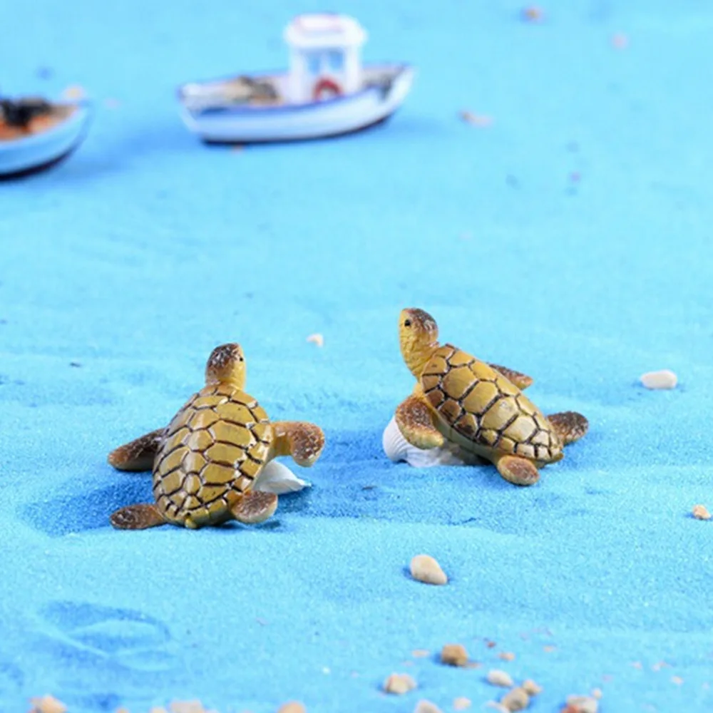 Мини морская модель черепахи фигурки из смолы Сказочный Сад миниатюры аквариум аксессуары DIY ландшафт с террариумом искусственные украшения