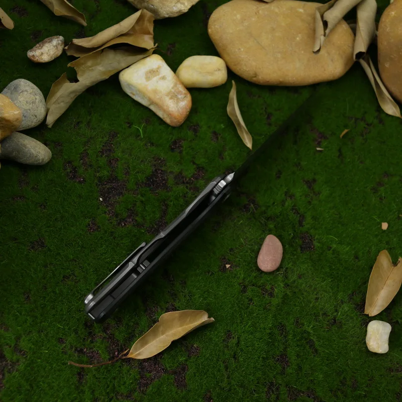 Зеленый шип Хати на заказ M390 F95 складной нож углеродное волокно 3D титановая ручка для кемпинга открытый Фруктовый Нож EDC инструмент для выживания