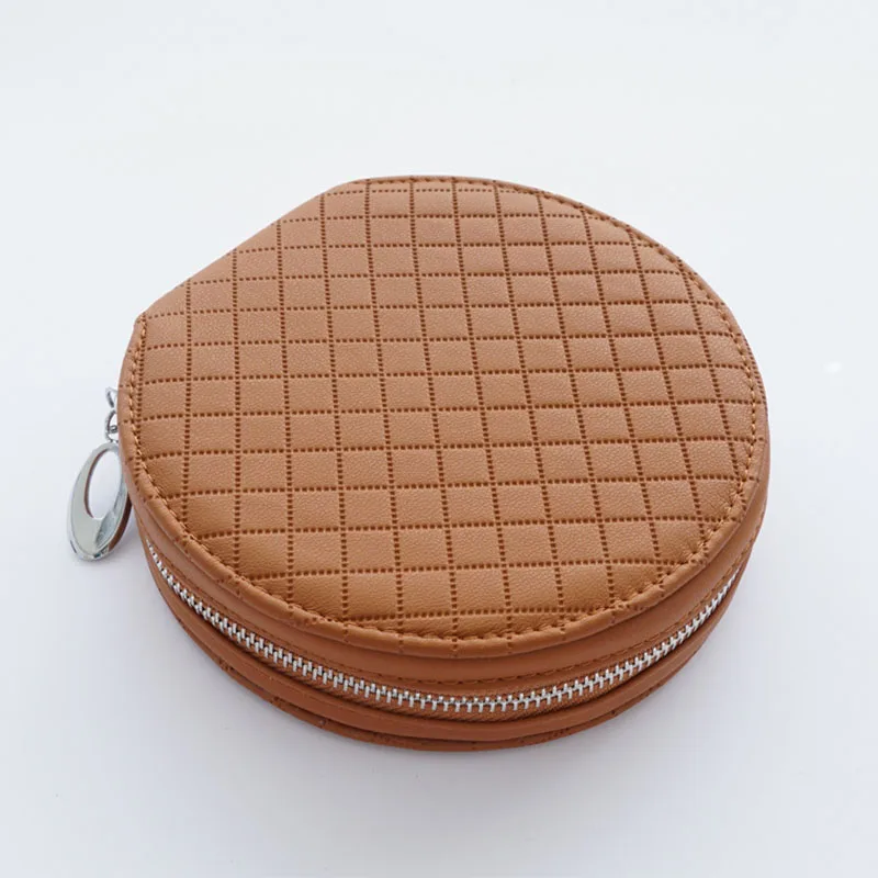 prativerdi New Fashion Car Lattice CD Box For DVD Case Automotive Supplies Storage Bag Car Holder Leather CD Travel Organizer11