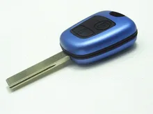 2016 New Blue color Case Remote Key Case Shell housing For PEUGEOT 2 Button 307 107 207 407 Key balde with Groove