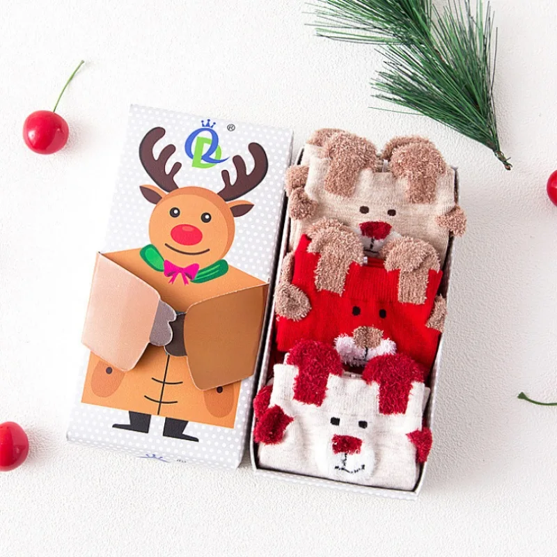 3 double pack combination, ladies boxed socks, Christmas gift box