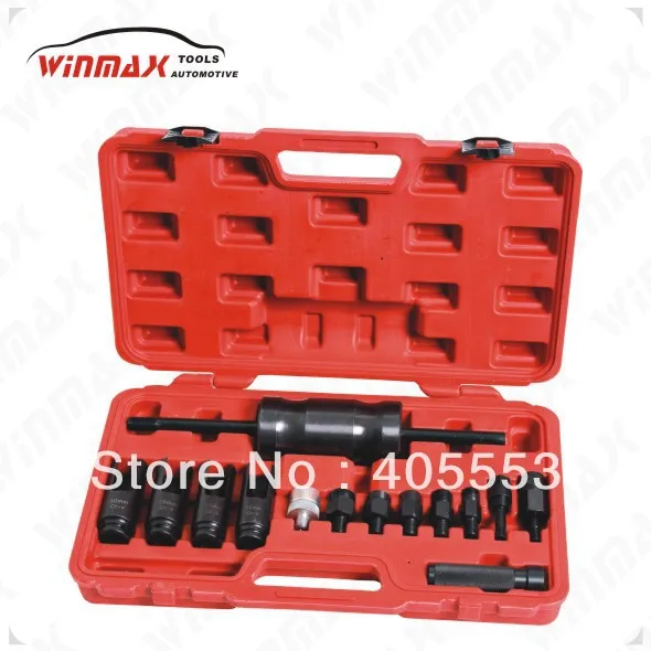 

14pc INJECTOR PULLER BLIND HOLE PILOT BEARING PULLER INTERNAL EXTRACTOR REMOVAL W/ SLIDE HAMMER With Common Rail Adaptor WT04342