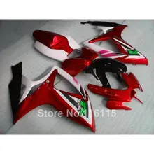 Injection mold fairing kit for SUZUKI GSXR 600 750 K6 K7 2006 2007 motorcycle part GSXR600 GSXR750 06 07 red white black fairing