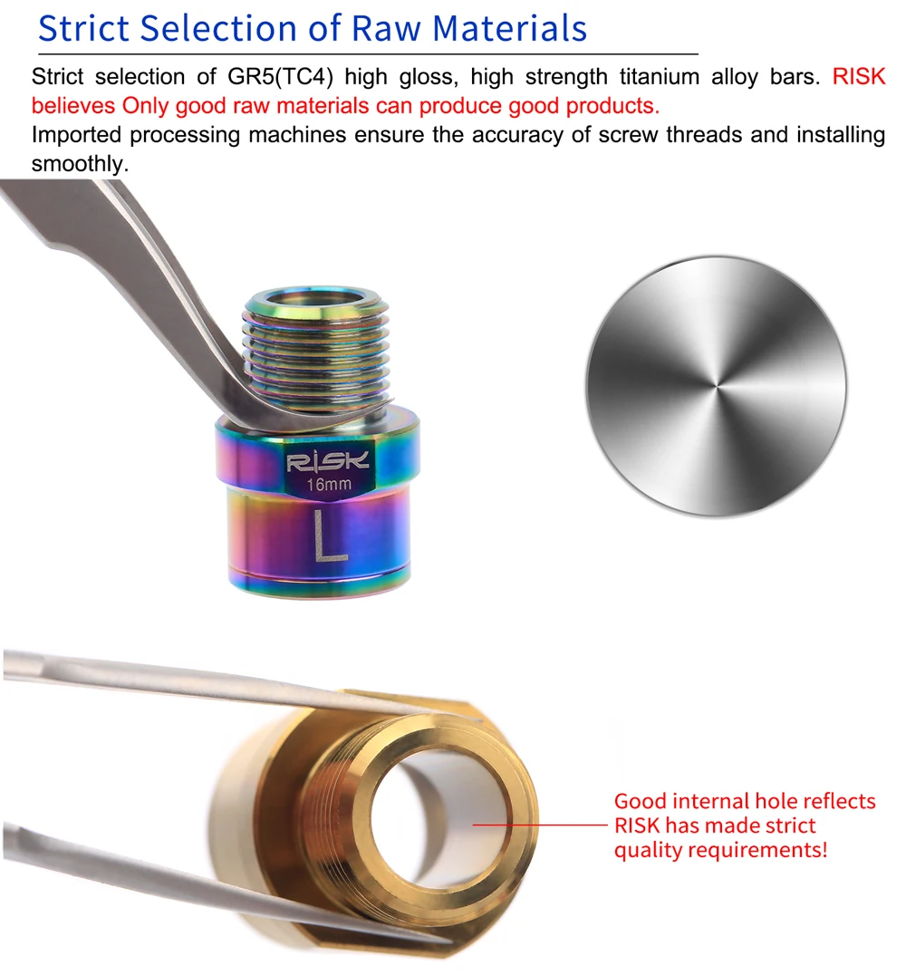 Um par titanium ti liga bicicleta extensores