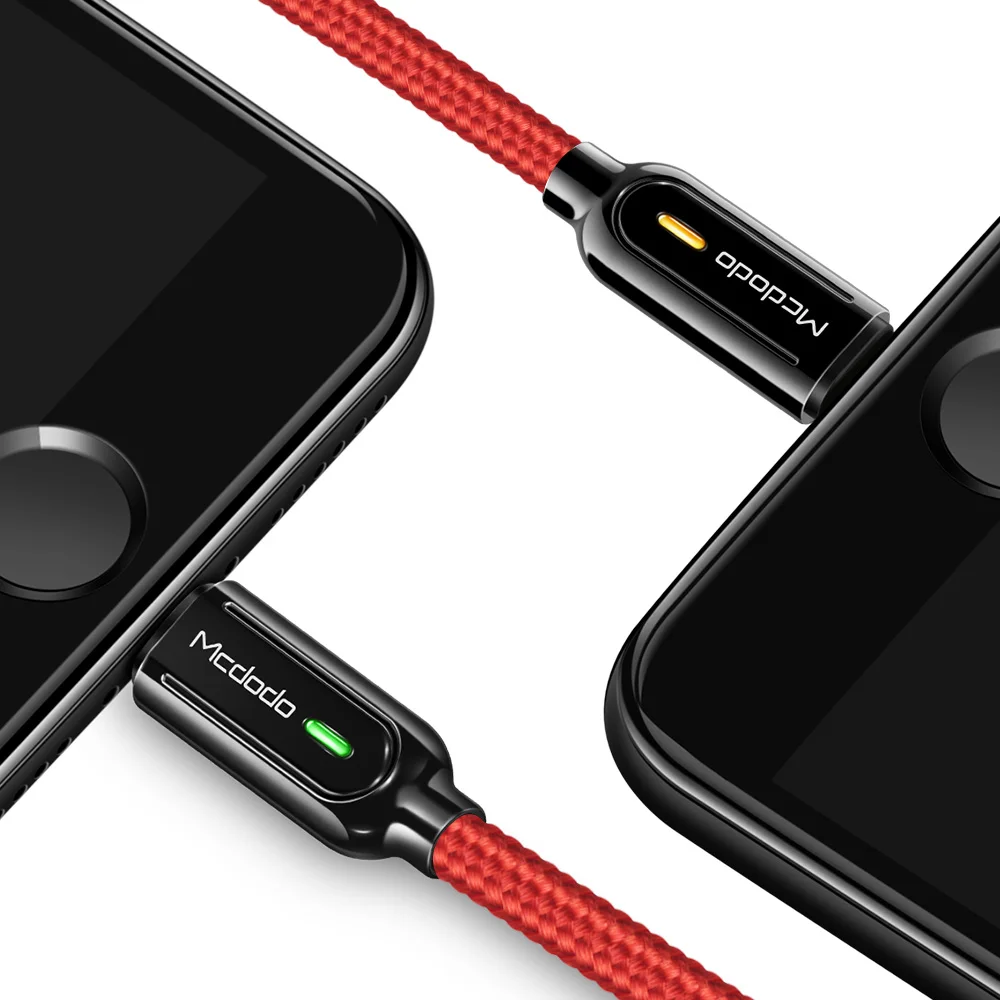 Mcdodo USB кабель для iPhone X Xs Max XR 2.4A Быстрая зарядка USB зарядное устройство кабель для передачи данных для iPhone 8 7 6S Plus USB зарядное устройство Шнур - Цвет: iPhone Red