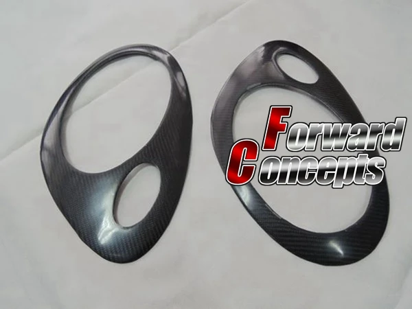 FOR CARBON FIBER 2005 2008 BOXSTER CAYMAN 987 HEADLIGHT COVERS EYELIDS EYEBROWS