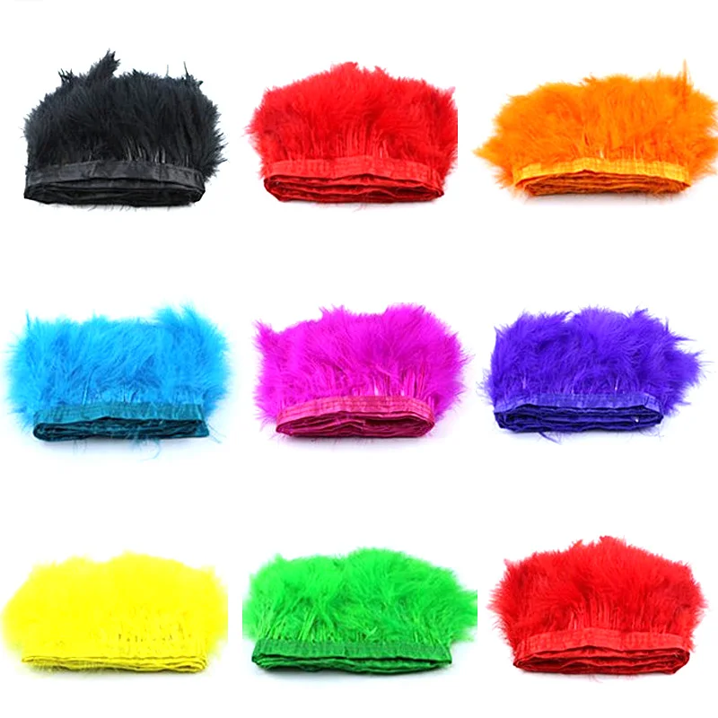 

2meter/lot marabou fluffy feather trims fringe strip for party clothing/dress/diy/sewing accessories 15-20cm 15 color for choose