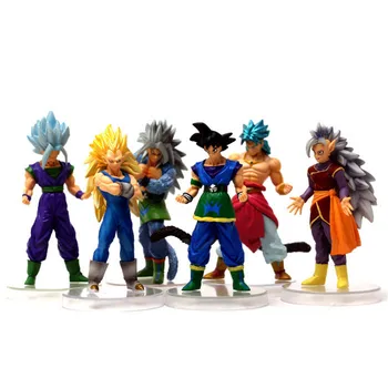 

Chanycore 15CM 6pcs/set Anime Dragon Ball Z F Son GOKU GOHAN Vegeta Super Saiyan Action Figures PVC Limit Opp For Gift 0423