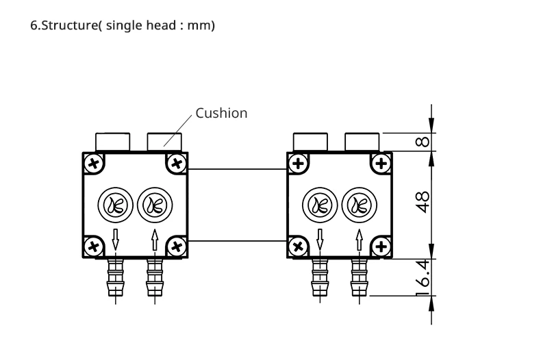 Kamoer 12 V/24 V KVP15mini мембранный вакуумный насос микро воздушный насос бесщеточный двигатель с двойной головкой