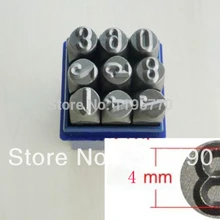 Горячая 4 мм номер 0-8 штамповочный набор 9 штук, инструменты для изготовления ювелирных изделий