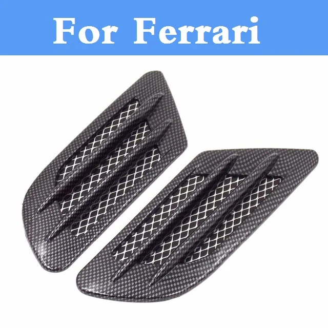 Car Shark Gills Shape Intake Grille Wind Net Sticker For Ferrari 488 GTB 575M 612 California F12berlinetta F430 FF LaFerrari | Автомобили