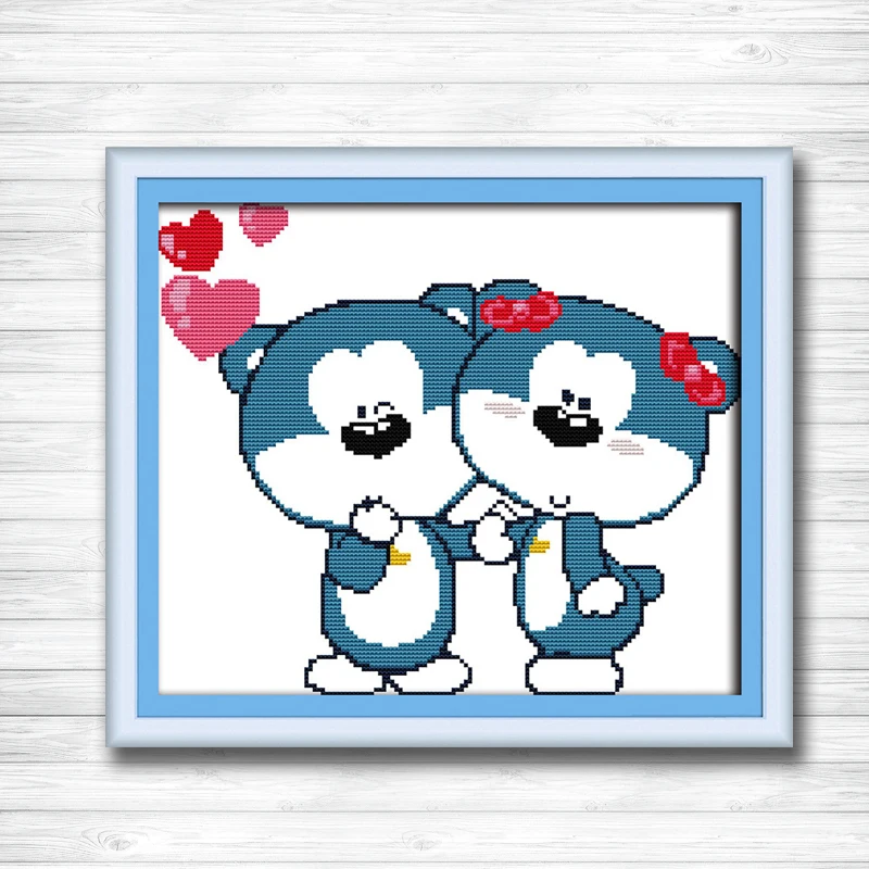 Набор для рукоделия с изображением маленького медведя 14CT 11CT|counted cross stitch|cross stitch