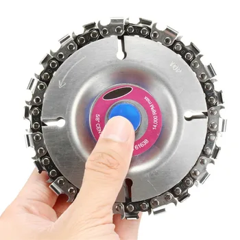 

Wood Carving Angle Grinder Chain Disc for Angle Grinder Woodworking gadgets 4 Inch Angle Grinding Chain Plate Wheel