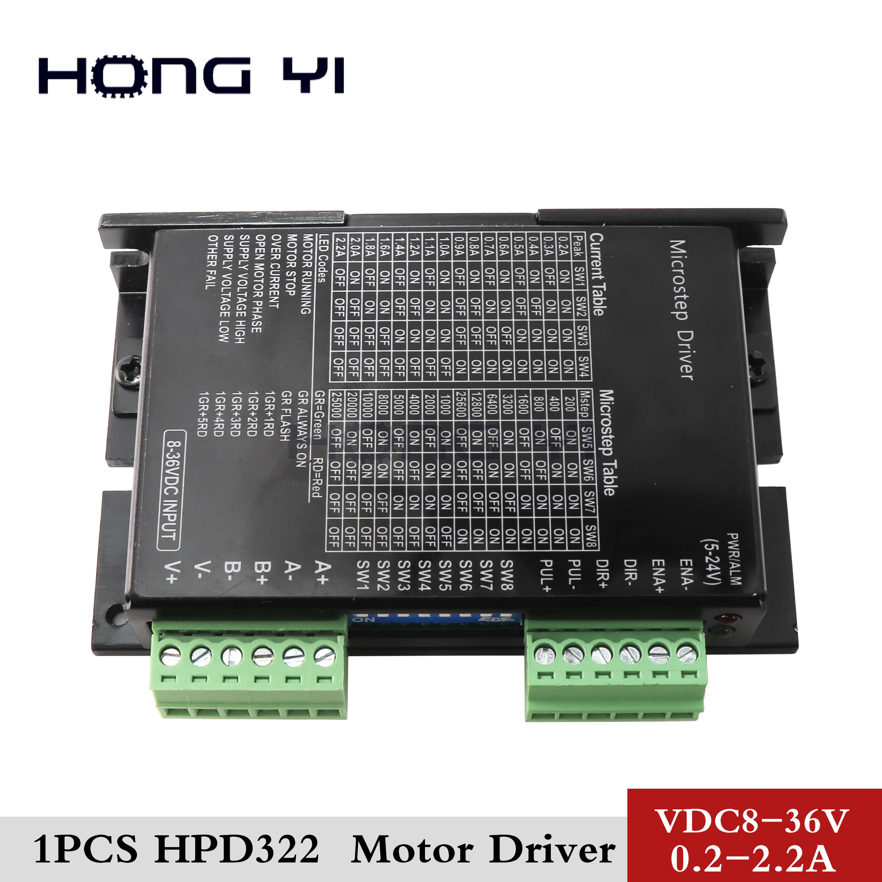DM556 2-phase Stepper Motor Driver 42//57 Stepping Motor Controller 24V-50V
