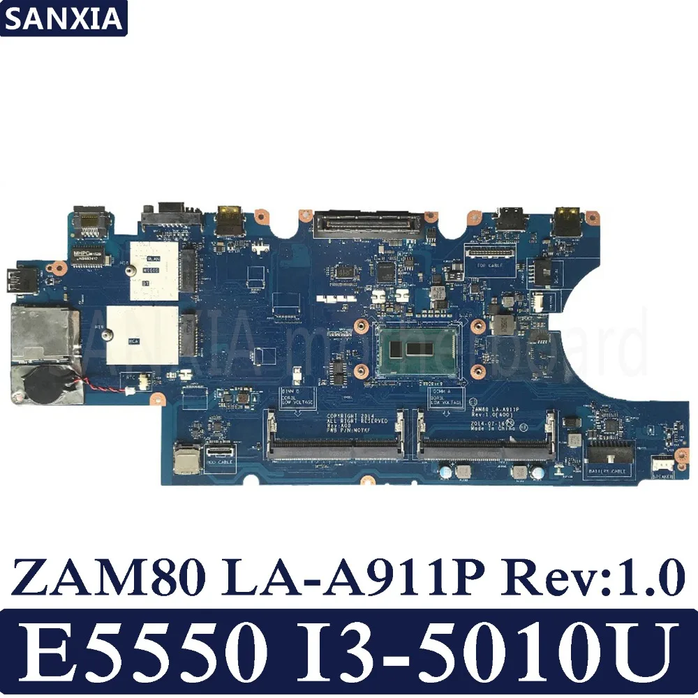 KEFU ZAM80 LA A911P Rev 1 0 Laptop motherboard for Dell Latitude E5550 Test original mainboard