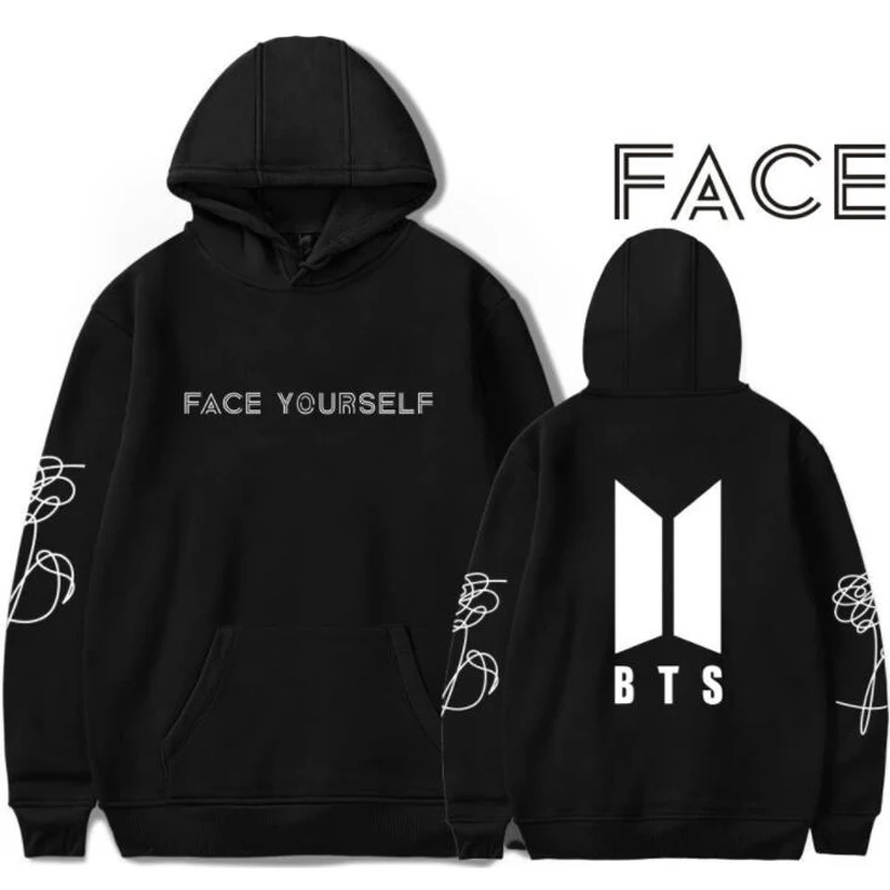 БЦ лица себя розовый балахон Jungkook jhope jin jimin v suga из флиса с длинными рукавами