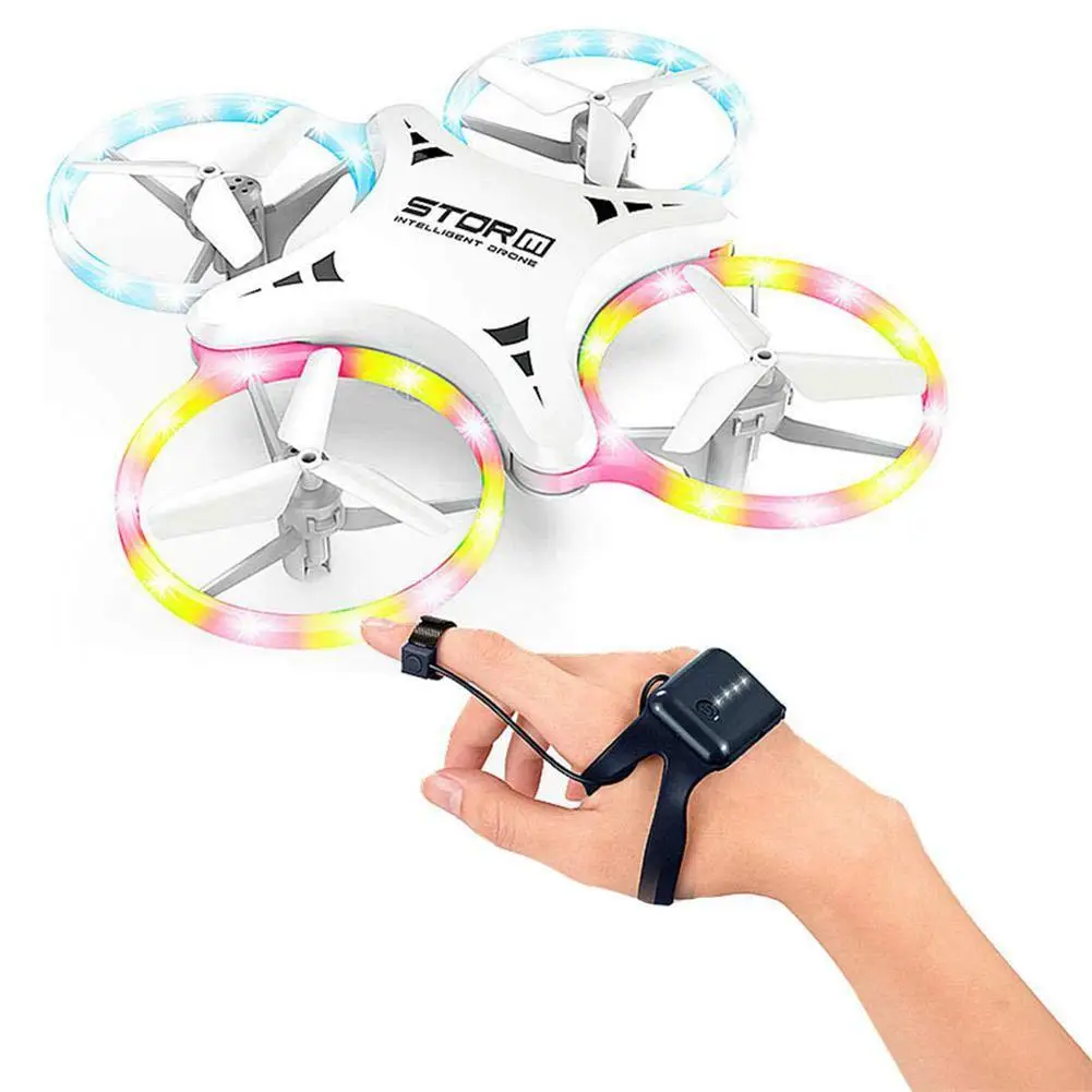 

Four-Axis Drone Smart Watch Remote Sensing Gesture Interaction Pneumatic 2.4Ghz High Speed Altitude Aircraft gift for Children