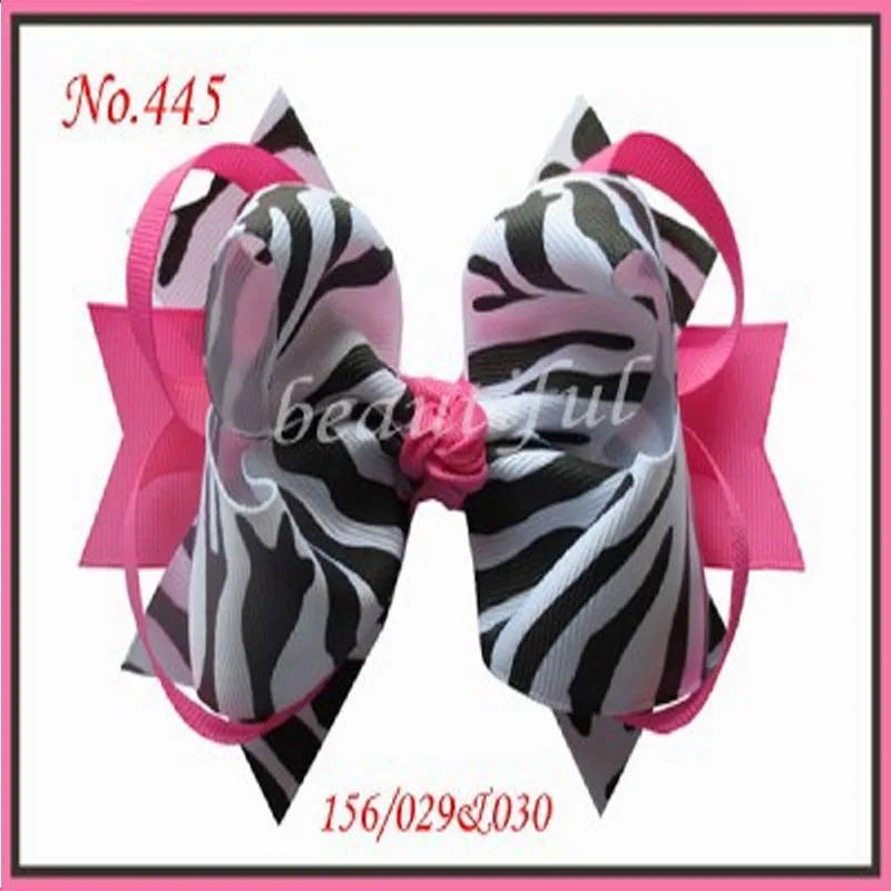 10 шт. Good Girl Boutique 5,5 дюймов d-кольцо волосы Луки клипы Zebra лента 270 нет