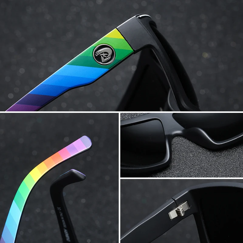 DUBERY New Arrival Polarized HD Sunglasses Men Driving Shades Retro Sun Glasses For Men Summer Mirror Square Oculos UV400 818